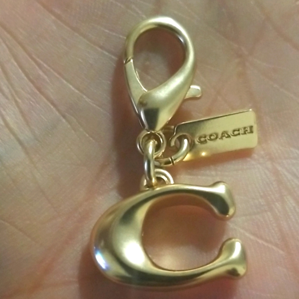 Coach C logo charm